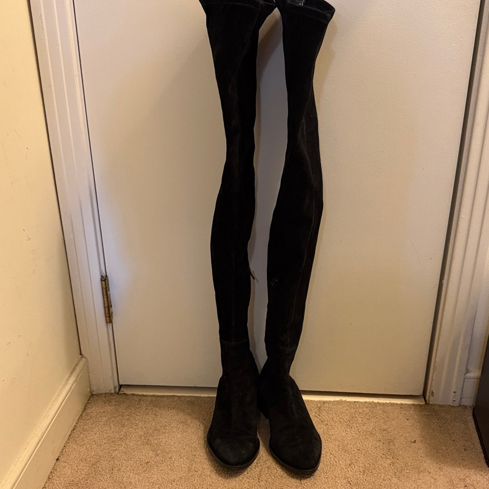 & Other Stories Sleek Black Over the Knee Boots